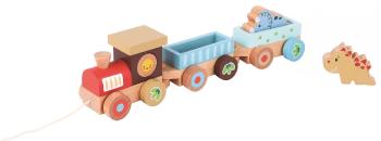 Pulling toys, Train Dino, FSC wood, 37 x 7 x 10 cm